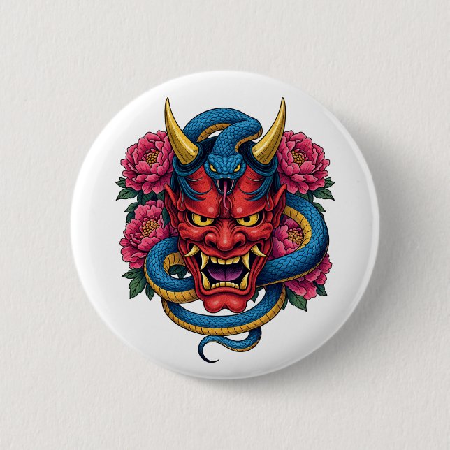 Devil Mask Button (Front)