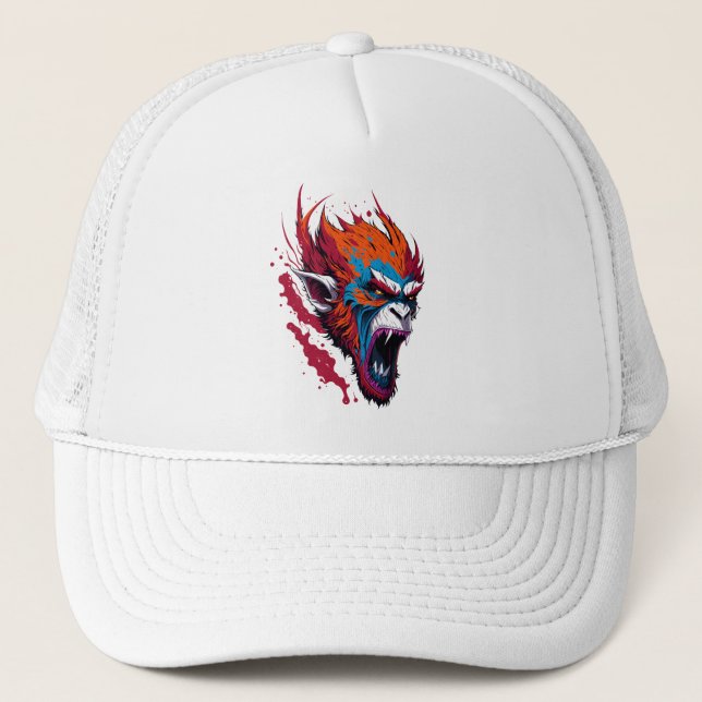 Devil Monkey King Trucker Hat (Front)