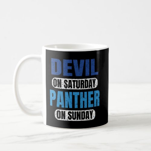 Devil On Saturday Panther On Sunday Carolina Cute  Coffee Mug