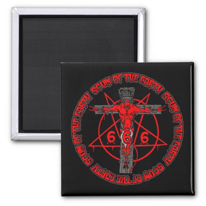 DEVIL ON THE CROSS MAGNET