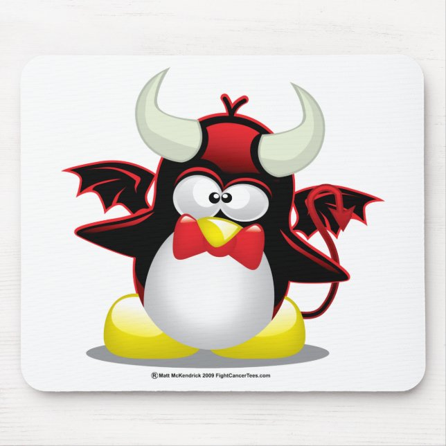 Devil Penguin Mouse Pad (Front)