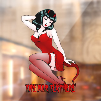 Devil Pinup Girl Decals Custom Pinup Window Decal