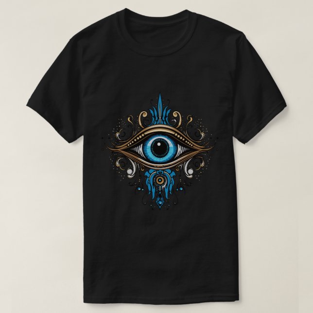 Devil Purple Eye (Gold Edition) T-Shirt (Design Front)
