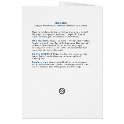 Devil Ray (Ray's Hell!) Birthday Card (Back)