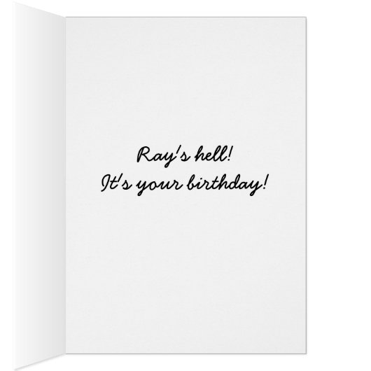Devil Ray (Ray's Hell!) Birthday Card (Inside (Right))