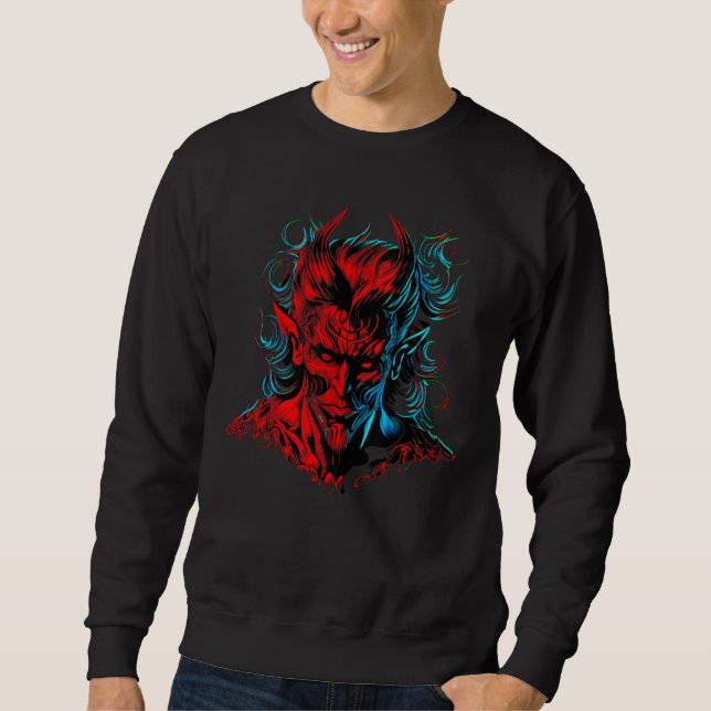 Devil Red Hell Demon Asmodeus Sweatshirt (Front)