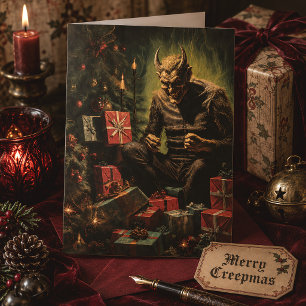 Devil Santa Spooky Horror Christmas Holiday Card