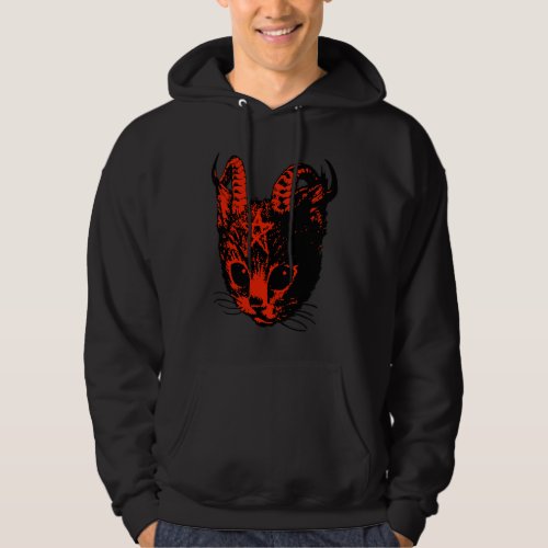 Devil Satan Demon Kitten Pentagram Cats Hoodie