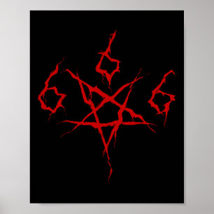 Devil Satan Satanic 666 Pentagram Occult Horror Ha Poster