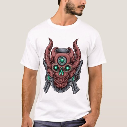 devil_skull_gunner_cyberpunk_WBTHWE_ T_Shirt