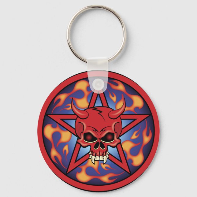 Devil Skull Keychain (Front)