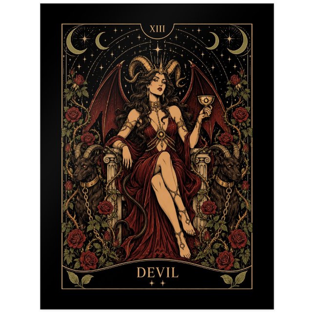 Devil, Starlit Tarot Art Postcard (Creator Uploaded)