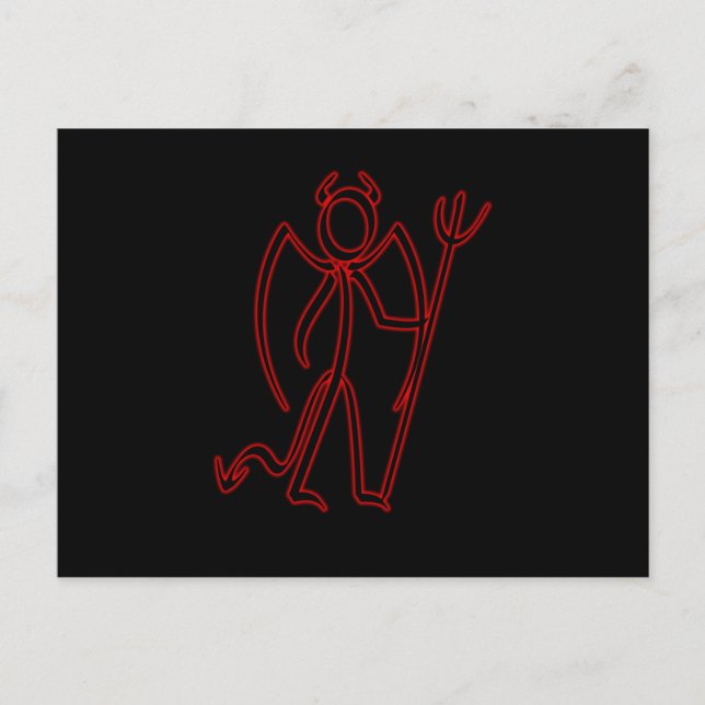 Devil - Stickman Postcard (Front)