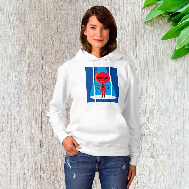 Devil Superhero Character Bold Red and Blue  Hoodie (Creator Uploaded)