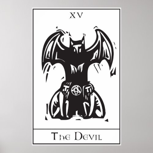 Devil Tarot Card Poster