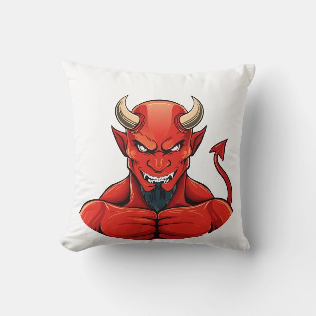 Devil  throw pillow (Front)