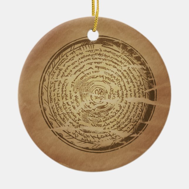 Devil Trap Assyrian Magic Charms Ceramic Ornament (Front)