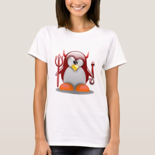 Devil Tux Linux Tux T_Shirt