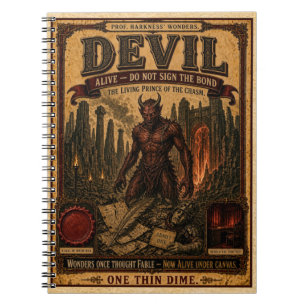 Devil, Vintage Circus Monster Notebook