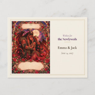 Devil Wedding Guest Book Wishes Postcard