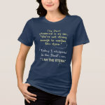 Devil whispered in my ear Christian Women T-shirts