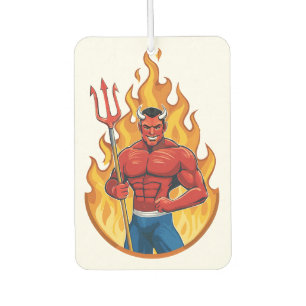Devil with trident air freshener