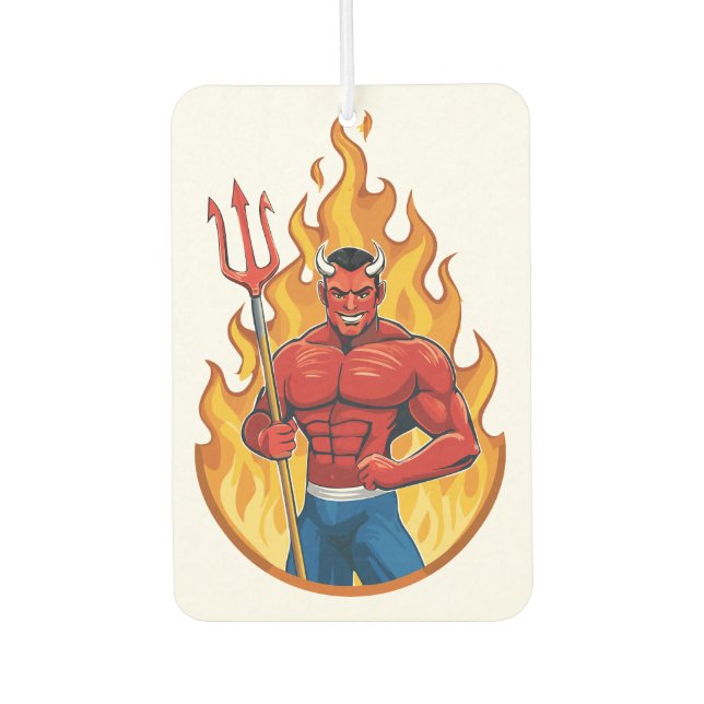 Devil with trident air freshener (Front)