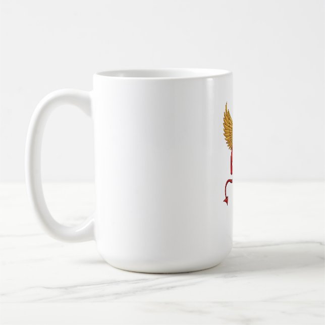 Devil with trident coffee mug (Left)