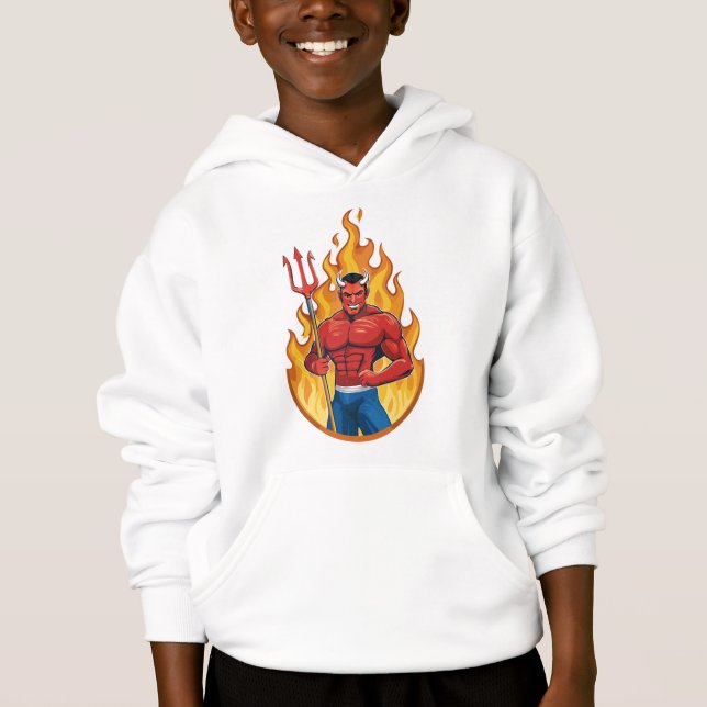 Devil with trident hoodie (Front)