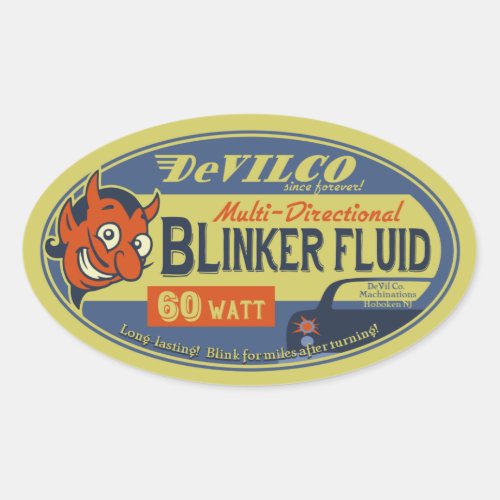 DeVilCo Blinker Fluid Oval Sticker