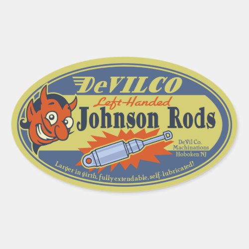 DeVILCO Left_Handed Johnsons Oval Sticker