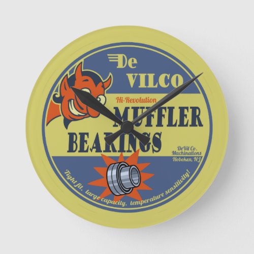 DeVILco Muffler Bearings Round Clock