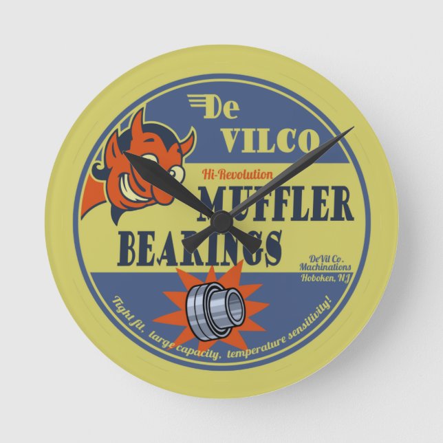 DeVILco Muffler Bearings Round Clock (Front)