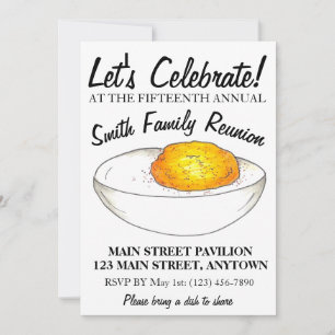 Deviled Egg Annual BBQ Picnic Family Reunion Party Invitation