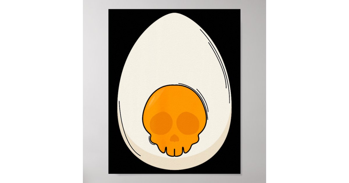 Deviled Egg Costume Devil Horns Halloween Love Egg Poster | Zazzle