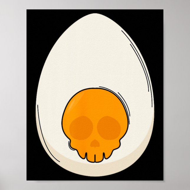 Deviled Egg Costume Devil Horns Halloween Love Egg Poster (Front)