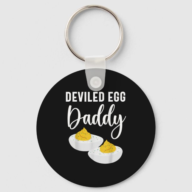 Deviled Egg Daddy Men Women Kids  Keychain (Front)
