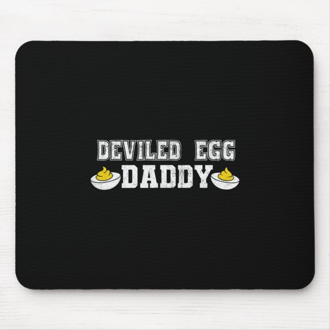 Deviled Egg Daddy Retro Funny Thanksgiving Fathers Mouse Pad (Front)