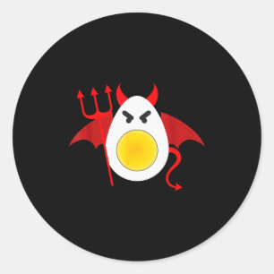 Deviled Egg Day Costume Funny Halloween Love Eggs Classic Round Sticker