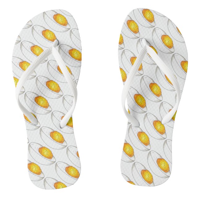 Deviled Egg Eggs Chef Food Picnic Foodie Gift Flip Flops (Footbed)