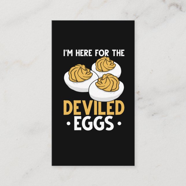 Deviled Egg Food Lover Funny Egg Humor Business Card (Front)