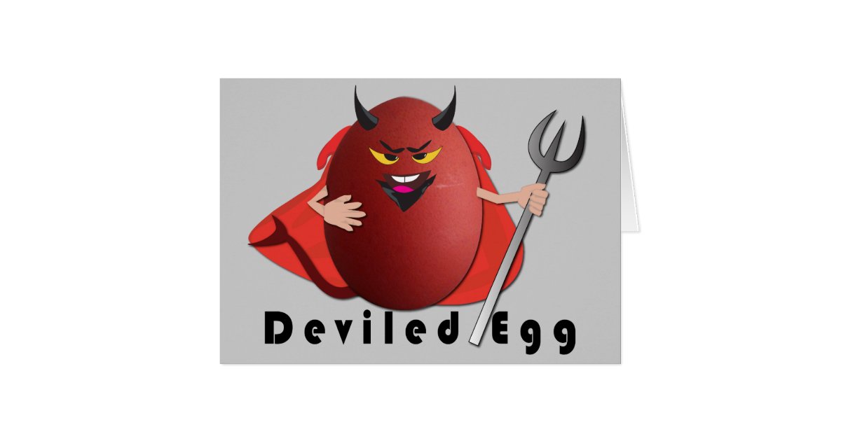 'deviled egg' funny egg humorous card Zazzle