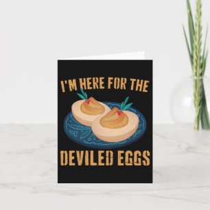 Deviled Egg Funny Thanksgiving Food Pilgrim Costum Card