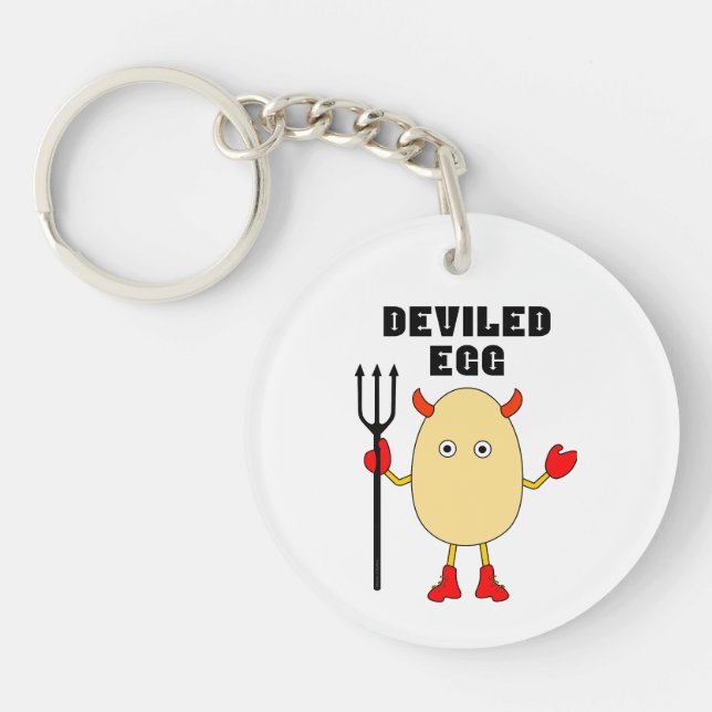 Deviled Egg Keychain (Front)