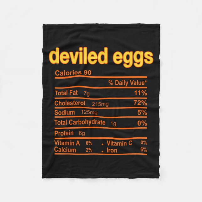 Deviled Egg Nutrition Facts Funny Thanksgiving Chr Fleece Blanket (Front)