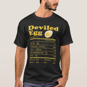 Deviled Egg Nutrition Facts Funny Thanksgiving Foo T-Shirt