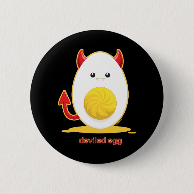 Deviled Egg Pinback Button (Front)