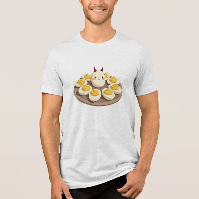 Deviled Eggs Funny Vintage Tri-Blend Shirt (Front)