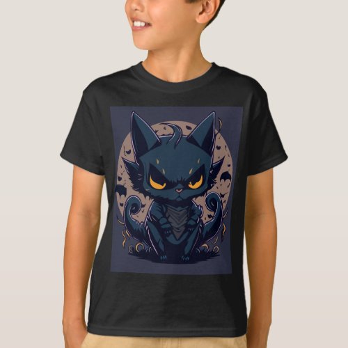 Devilish Cat Charm T_Shirt