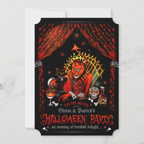 Devilish Fun Halloween Party Invitation